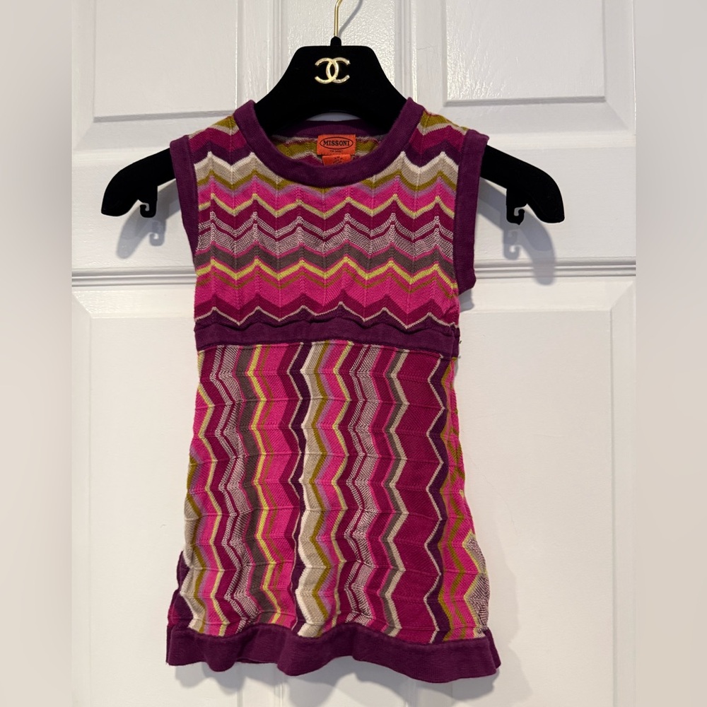Missoni for Target Sleeveless Sweater Dress Passione chevron zig-zag pattern
